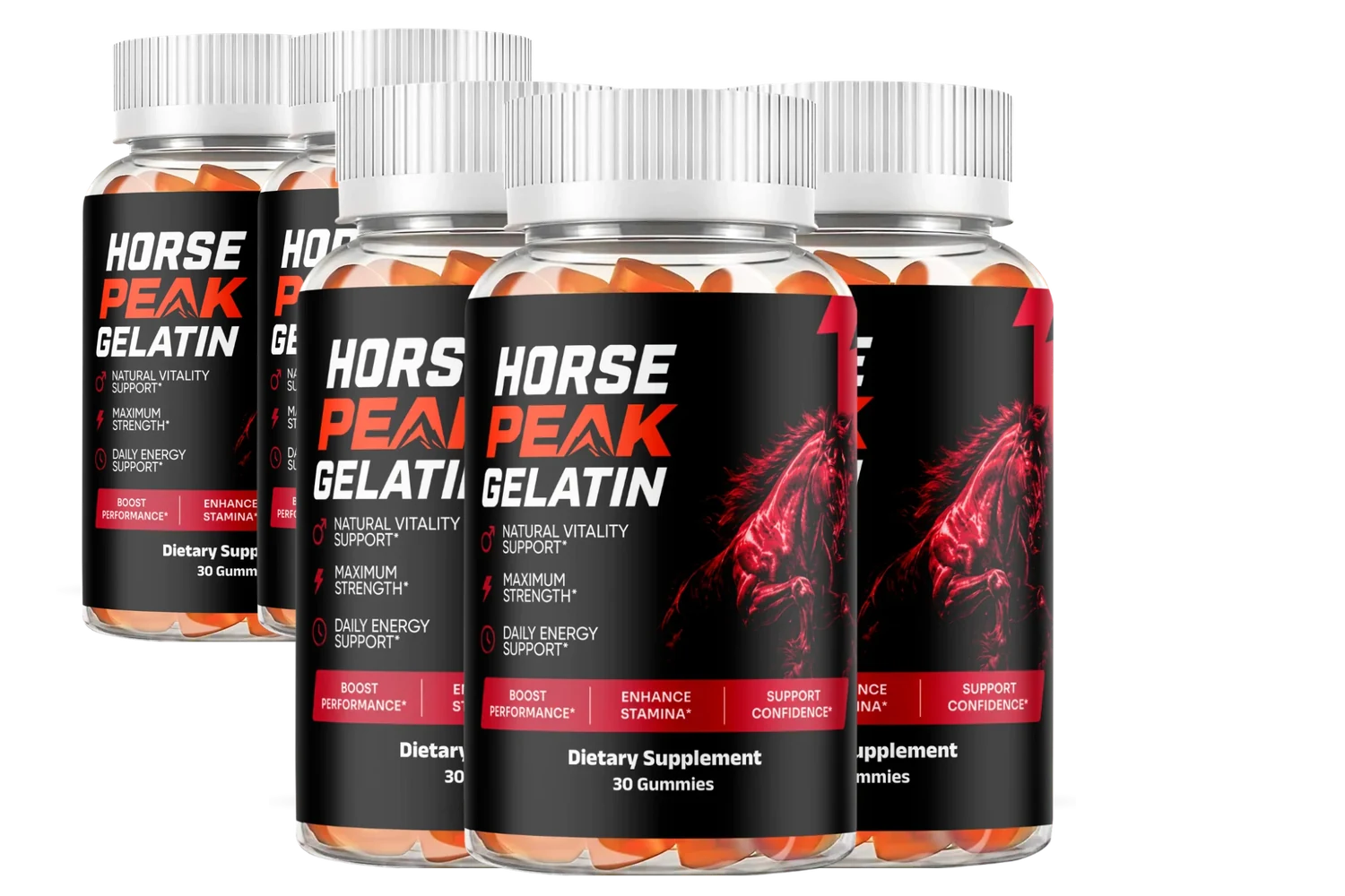 Horse Peak Gelatin five-bottle package